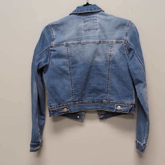 NWT Wax Jean Collection Distressed Denim Jacket Size Small - Picture 4 of 4
